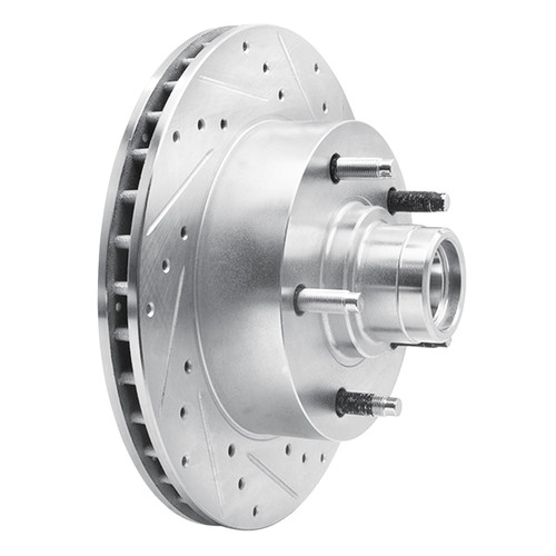 DFC Brake Rotor - Drilled and Slotted - Silver 631-54130R