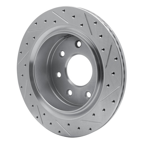 DFC Brake Rotor - Drilled and Slotted - Silver 631-54218L
