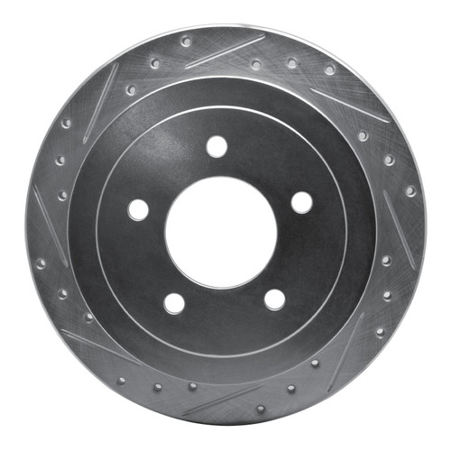 DFC Brake Rotor - Drilled and Slotted - Silver 631-54173L