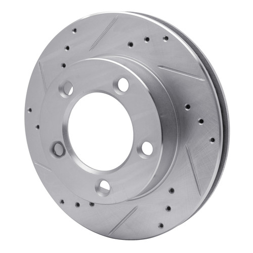DFC Brake Rotor - Drilled and Slotted - Silver 631-54109L