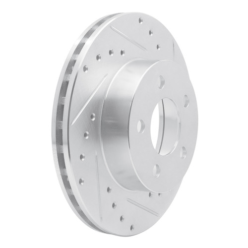 DFC Brake Rotor - Drilled and Slotted - Silver 631-54144R