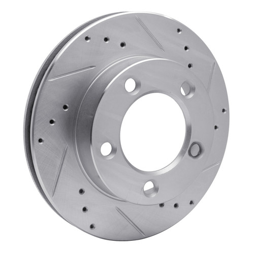 DFC Brake Rotor - Drilled and Slotted - Silver 631-54109R