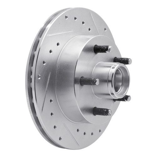 DFC Brake Rotor - Drilled and Slotted - Silver 631-54110R
