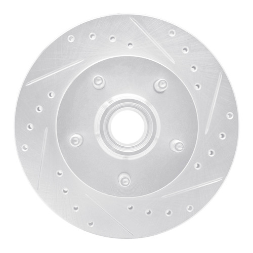 DFC Brake Rotor - Drilled and Slotted - Silver 631-54165R