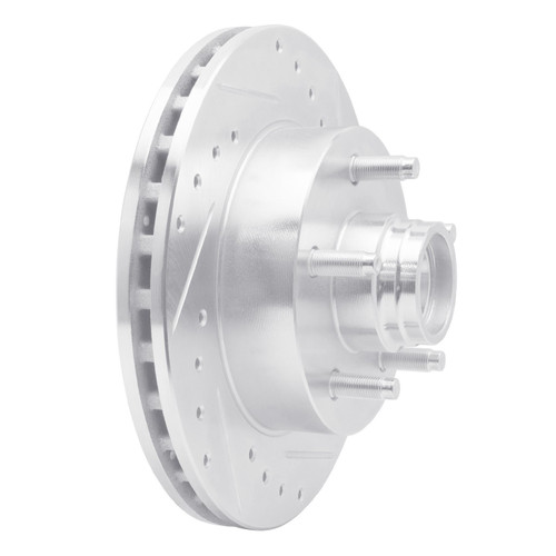 DFC Brake Rotor - Drilled and Slotted - Silver 631-54165R