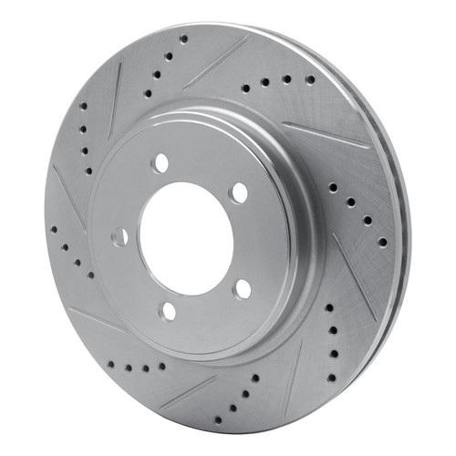 DFC Brake Rotor - Drilled and Slotted - Silver 631-54203L