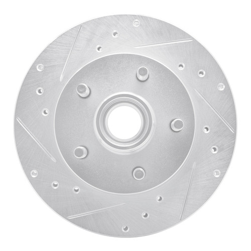 DFC Brake Rotor - Drilled and Slotted - Silver 631-54138L