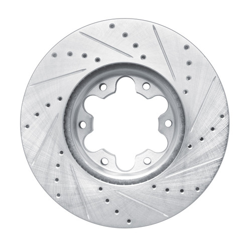 DFC Brake Rotor - Drilled and Slotted - Silver 631-54283L