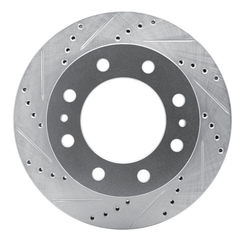 DFC Brake Rotor - Drilled and Slotted - Silver 631-54096L