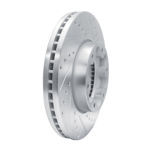 DFC Brake Rotor - Drilled and Slotted - Silver 631-54283R