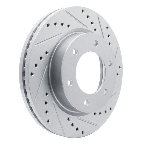 DFC Brake Rotor - Drilled and Slotted - Silver 631-54275R