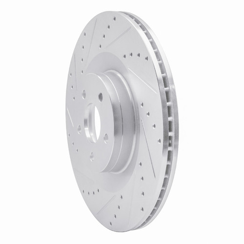 DFC Brake Rotor - Drilled and Slotted - Silver 631-54261L