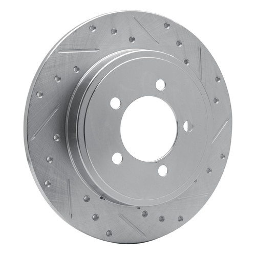 DFC Brake Rotor - Drilled and Slotted - Silver 631-54178R