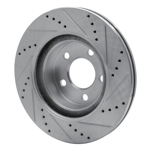 DFC Brake Rotor - Drilled and Slotted - Silver 631-54171L