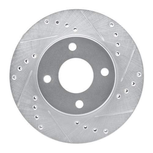 DFC Brake Rotor - Drilled and Slotted - Silver 631-56013R