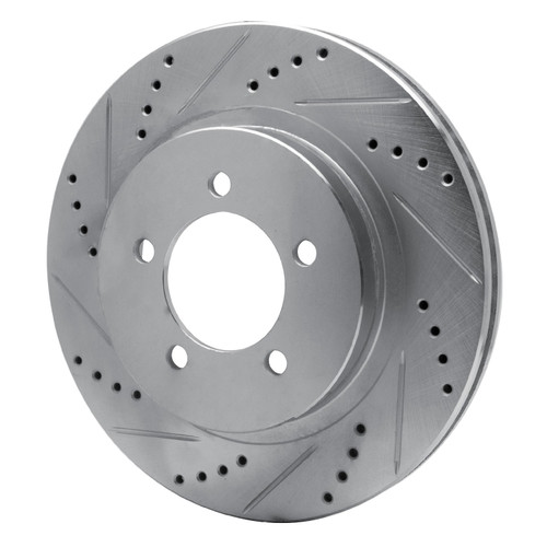 DFC Brake Rotor - Drilled and Slotted - Silver 631-54179L