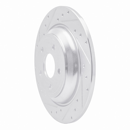 DFC Brake Rotor - Drilled and Slotted - Silver 631-54262L