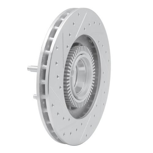 DFC Brake Rotor - Drilled and Slotted - Silver 631-54140R
