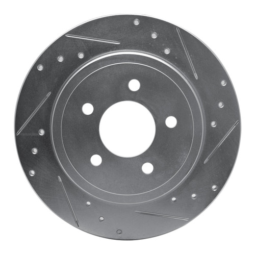 DFC Brake Rotor - Drilled and Slotted - Silver 631-54194R