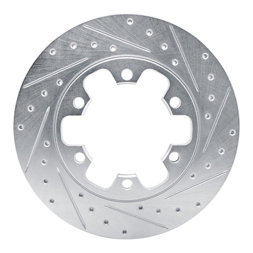 DFC Brake Rotor - Drilled and Slotted - Silver 631-54229R
