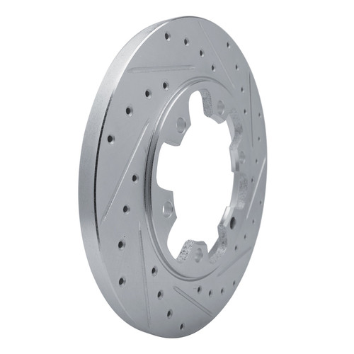 DFC Brake Rotor - Drilled and Slotted - Silver 631-54229R