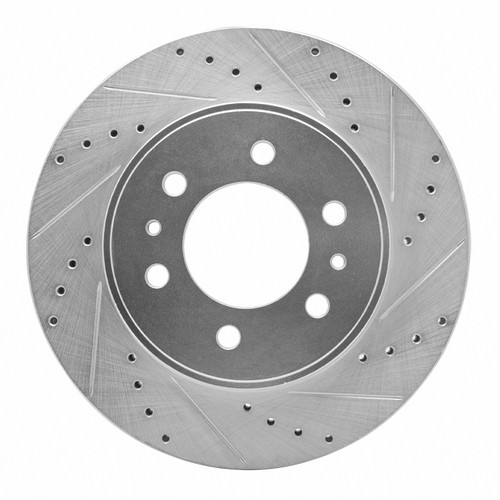 DFC Brake Rotor - Drilled and Slotted - Silver 631-54215R