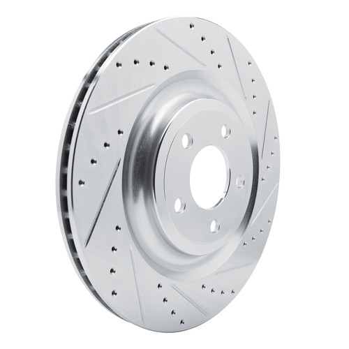 DFC Brake Rotor - Drilled and Slotted - Silver 631-54278R