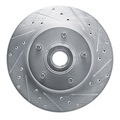 DFC Brake Rotor - Drilled and Slotted - Silver 631-56005R