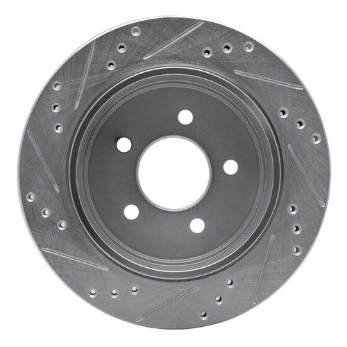 DFC Brake Rotor - Drilled and Slotted - Silver 631-56020R