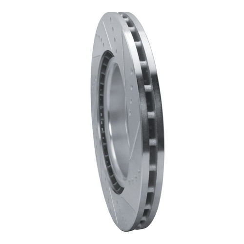 DFC Brake Rotor - Drilled and Slotted - Silver 631-58035L