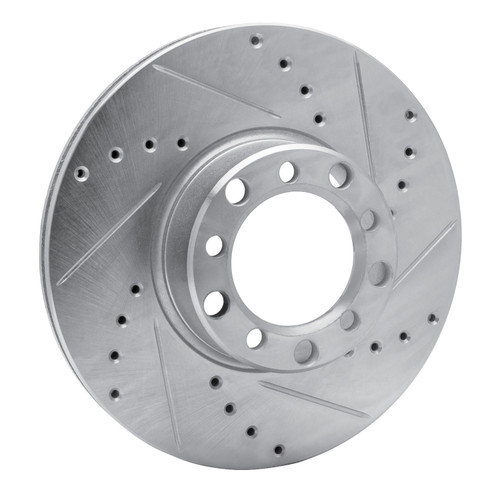 DFC Brake Rotor - Drilled and Slotted - Silver 631-63009R