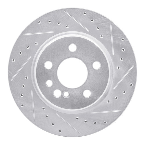 DFC Brake Rotor - Drilled and Slotted - Silver 631-63024R