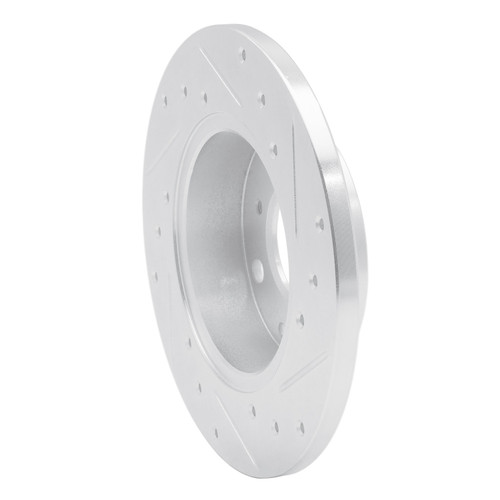 DFC Brake Rotor - Drilled and Slotted - Silver 631-59009L