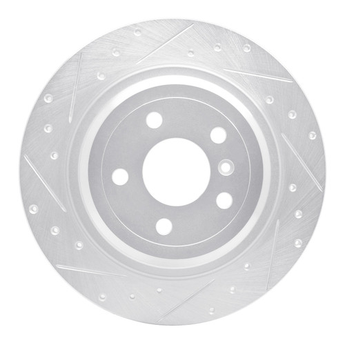 DFC Brake Rotor - Drilled and Slotted - Silver 631-63143L