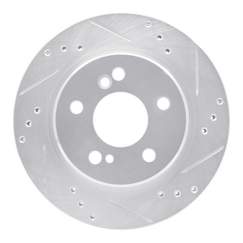 DFC Brake Rotor - Drilled and Slotted - Silver 631-63026R