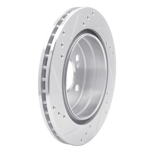 DFC Brake Rotor - Drilled and Slotted - Silver 631-63026R