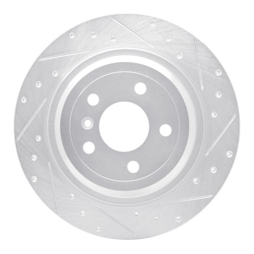 DFC Brake Rotor - Drilled and Slotted - Silver 631-63143R