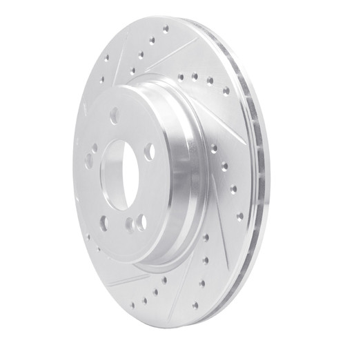 DFC Brake Rotor - Drilled and Slotted - Silver 631-63030L