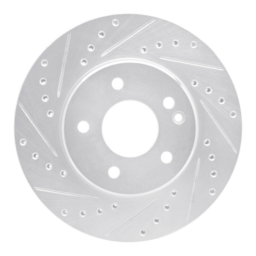 DFC Brake Rotor - Drilled and Slotted - Silver 631-63000L