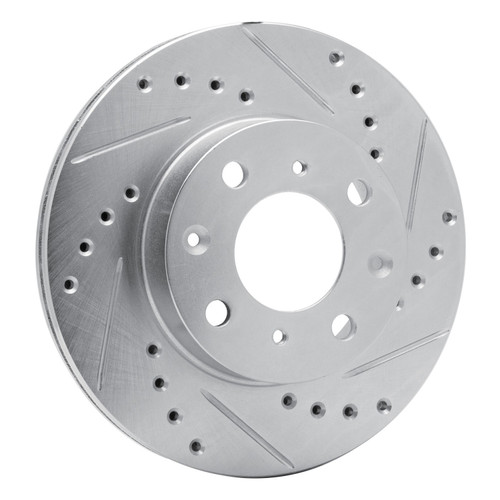 DFC Brake Rotor - Drilled and Slotted - Silver 631-59011R