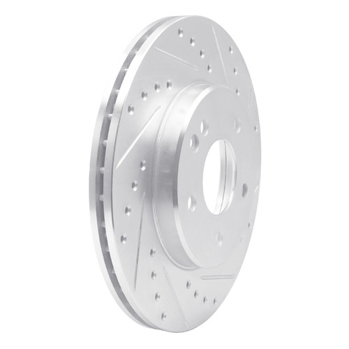 DFC Brake Rotor - Drilled and Slotted - Silver 631-63000R
