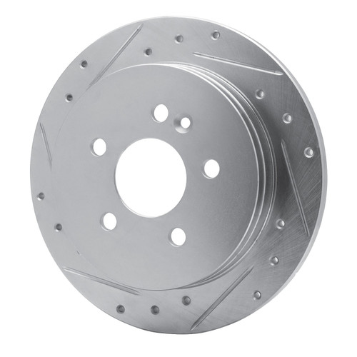 DFC Brake Rotor - Drilled and Slotted - Silver 631-63123L