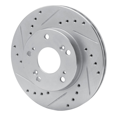 DFC Brake Rotor - Drilled and Slotted - Silver 631-59030L