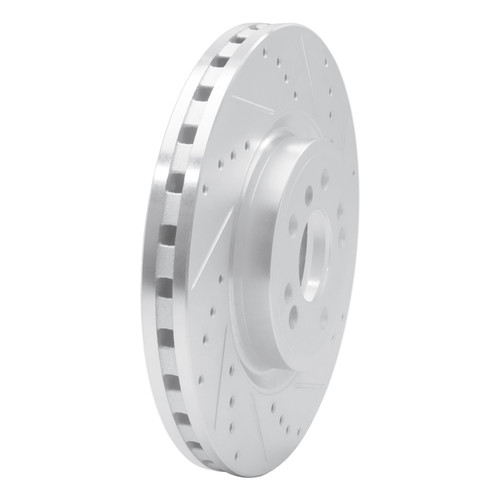 DFC Brake Rotor - Drilled and Slotted - Silver 631-63144R