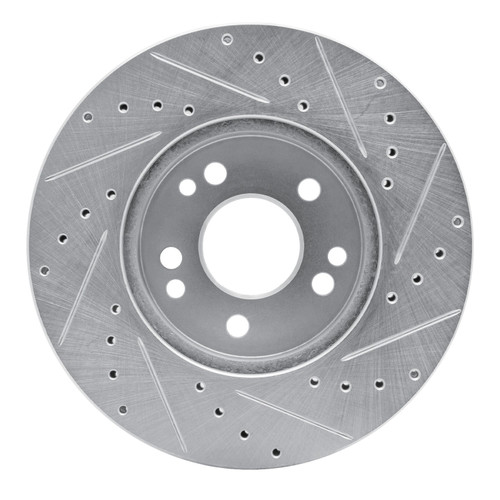 DFC Brake Rotor - Drilled and Slotted - Silver 631-63031L