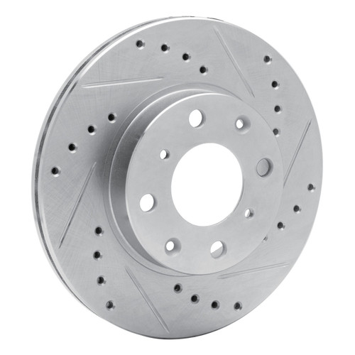 DFC Brake Rotor - Drilled and Slotted - Silver 631-59012R