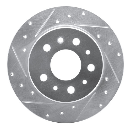 DFC Brake Rotor - Drilled and Slotted - Silver 631-63003L