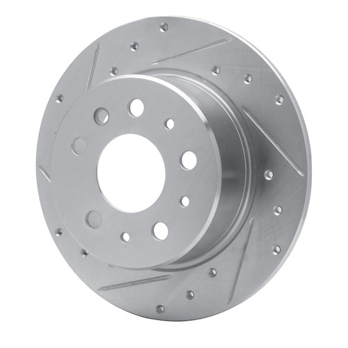 DFC Brake Rotor - Drilled and Slotted - Silver 631-63003L