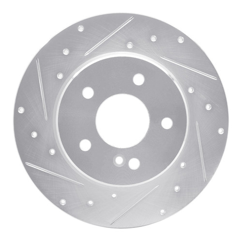 DFC Brake Rotor - Drilled and Slotted - Silver 631-63032L