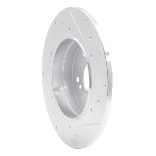 DFC Brake Rotor - Drilled and Slotted - Silver 631-63032L